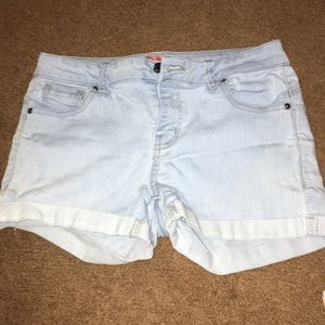 light blue jegging shorts